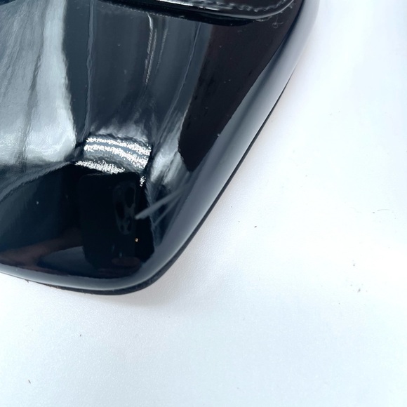 Prada Black Patent Leather Logo Plaque Block Heel Square Toe Loafer EU 39 US 9 - Picture 8 of 16